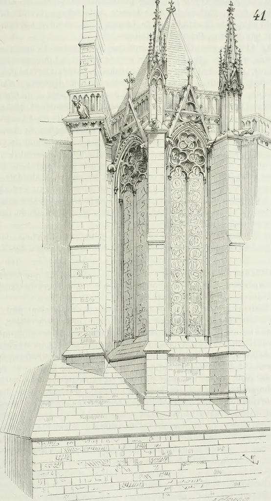 An illustration from Dictionnaire raisonné de l'architecture française du XIe au XVIe siècle, 1875, leaf 488