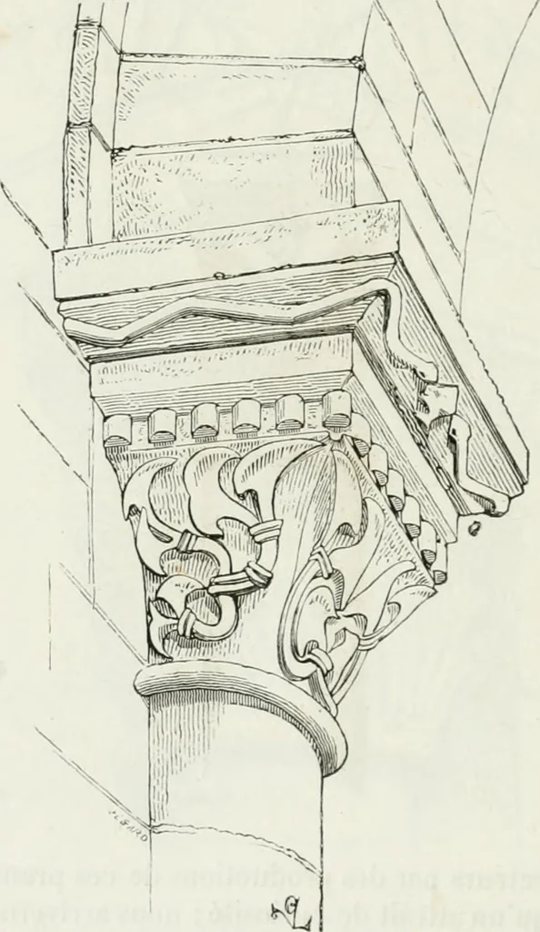An illustration from Dictionnaire raisonné de l'architecture française du XIe au XVIe siècle, 1875, leaf 495