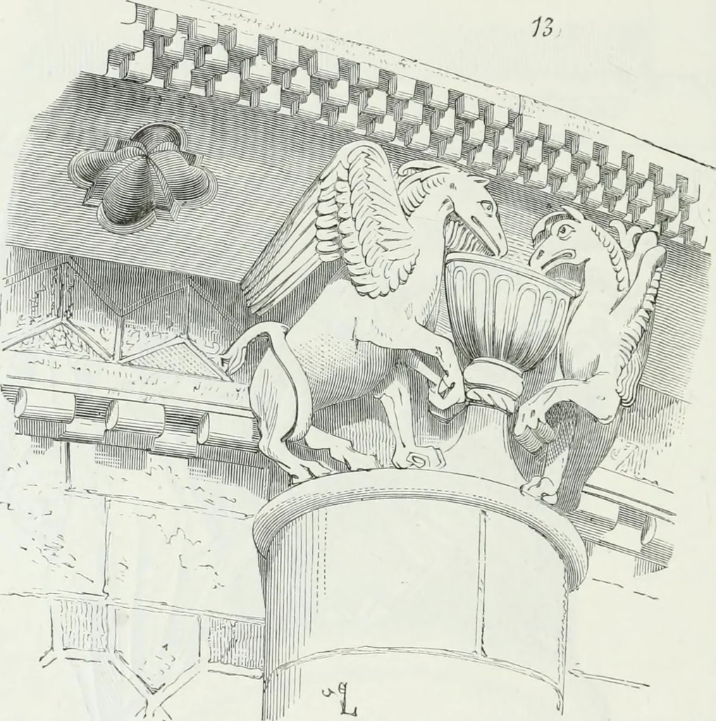 An illustration from Dictionnaire raisonné de l'architecture française du XIe au XVIe siècle, 1875, leaf 503