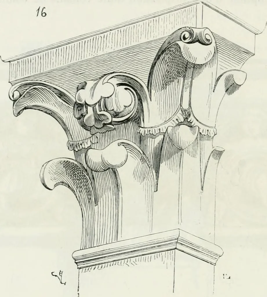 An illustration from Dictionnaire raisonné de l'architecture française du XIe au XVIe siècle, 1875, leaf 507