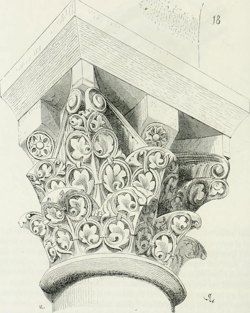 An illustration from Dictionnaire raisonné de l'architecture française du XIe au XVIe siècle, 1875, leaf 509