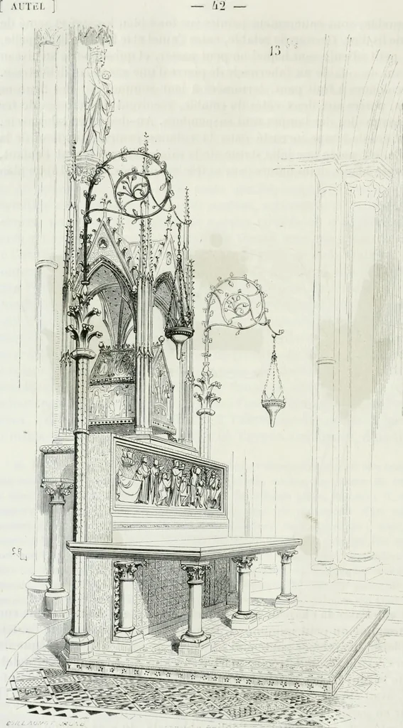 An illustration from Dictionnaire raisonné de l'architecture française du XIe au XVIe siècle, 1875, leaf 51