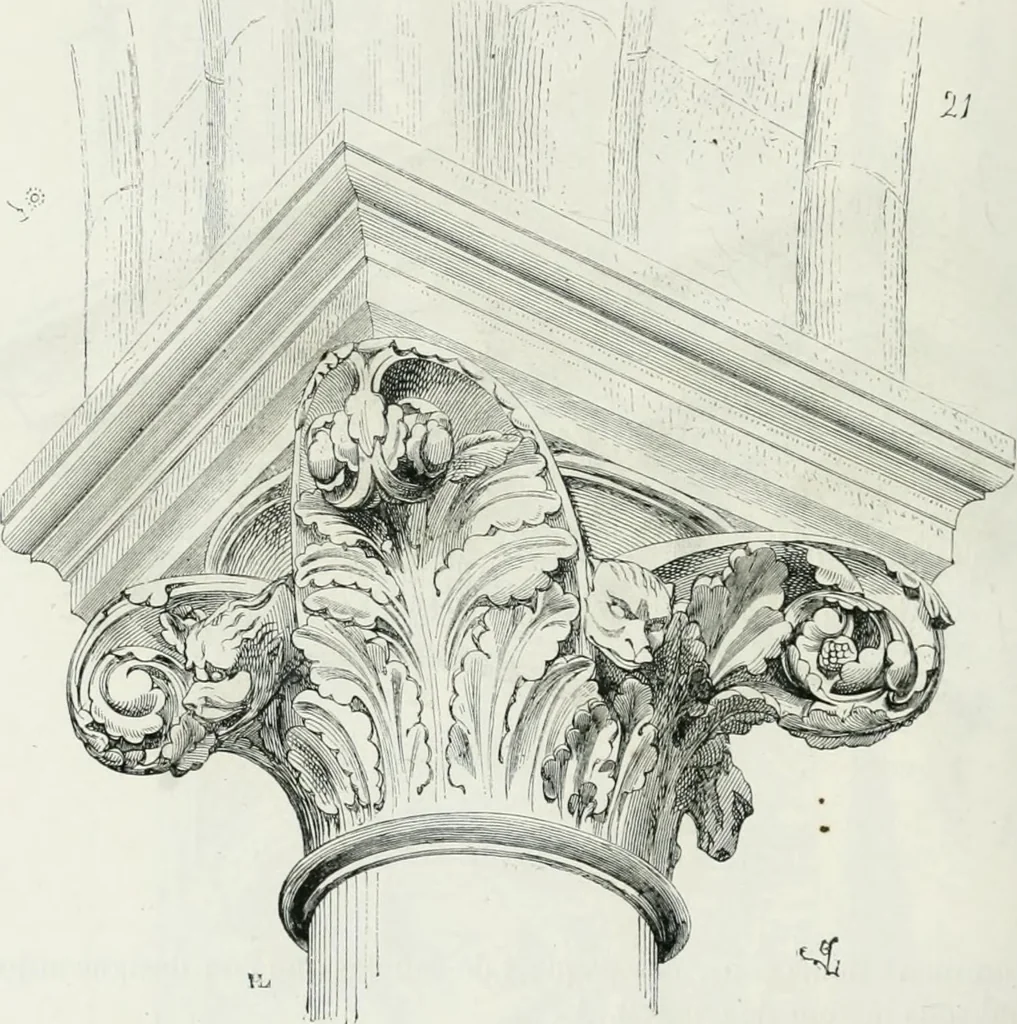 An illustration from Dictionnaire raisonné de l'architecture française du XIe au XVIe siècle, 1875, leaf 513