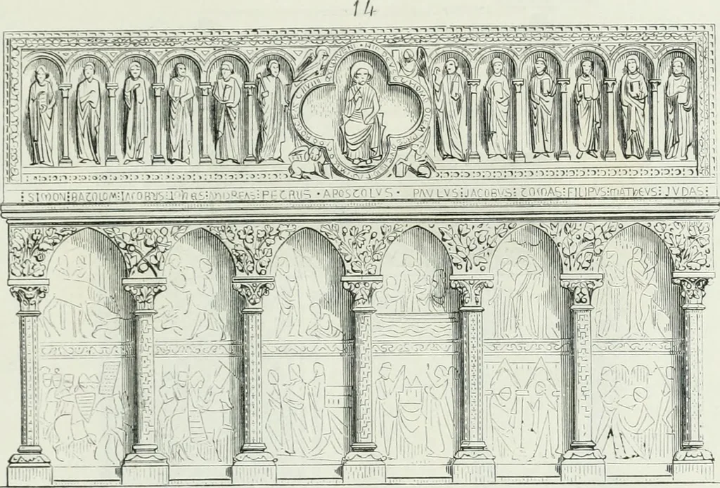 An illustration from Dictionnaire raisonné de l'architecture française du XIe au XVIe siècle, 1875, leaf 52