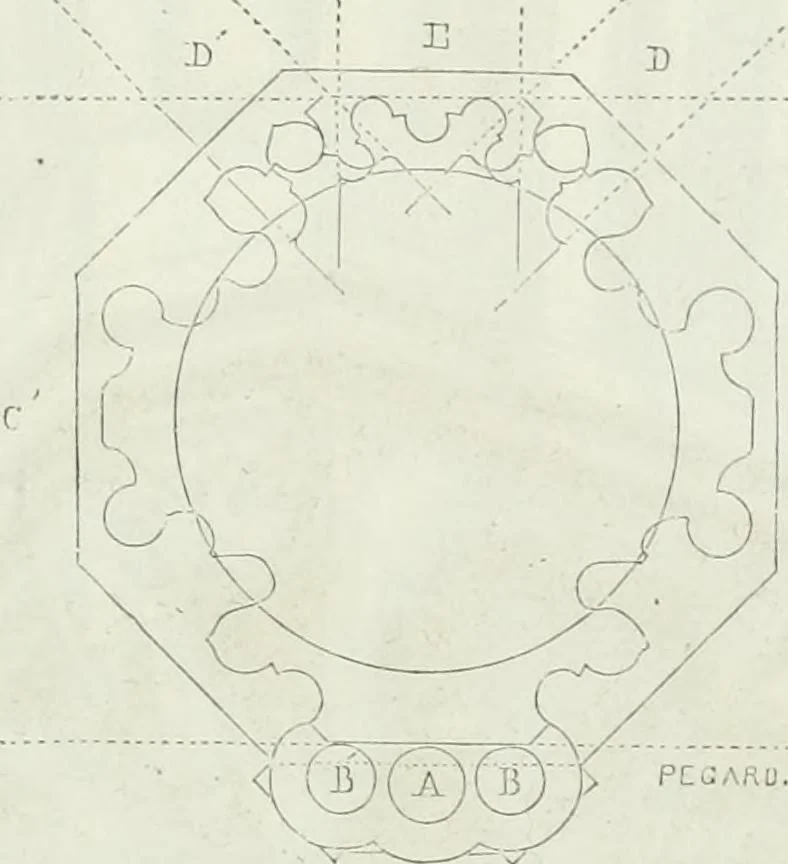 An illustration from Dictionnaire raisonné de l'architecture française du XIe au XVIe siècle, 1875, leaf 522