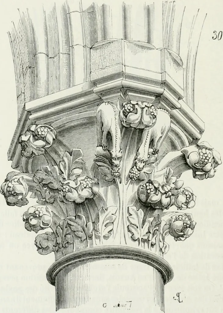 An illustration from Dictionnaire raisonné de l'architecture française du XIe au XVIe siècle, 1875, leaf 523