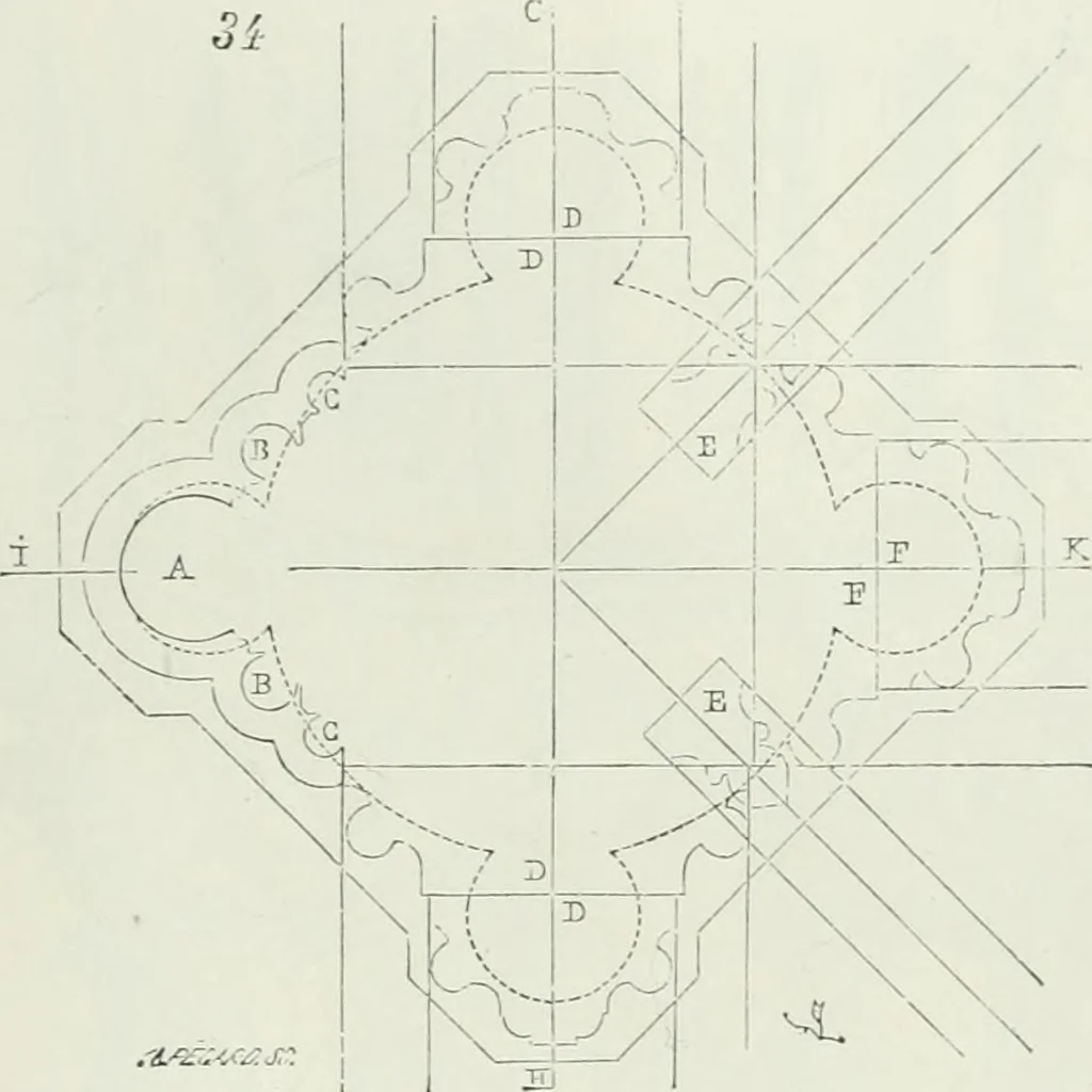 An illustration from Dictionnaire raisonné de l'architecture française du XIe au XVIe siècle, 1875, leaf 528