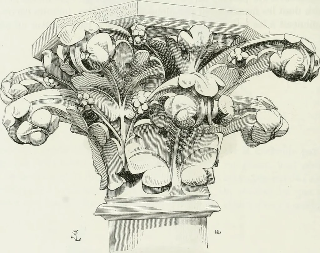 An illustration from Dictionnaire raisonné de l'architecture française du XIe au XVIe siècle, 1875, leaf 537