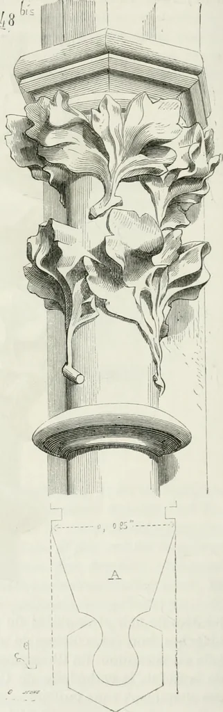 An illustration from Dictionnaire raisonné de l'architecture française du XIe au XVIe siècle, 1875, leaf 543