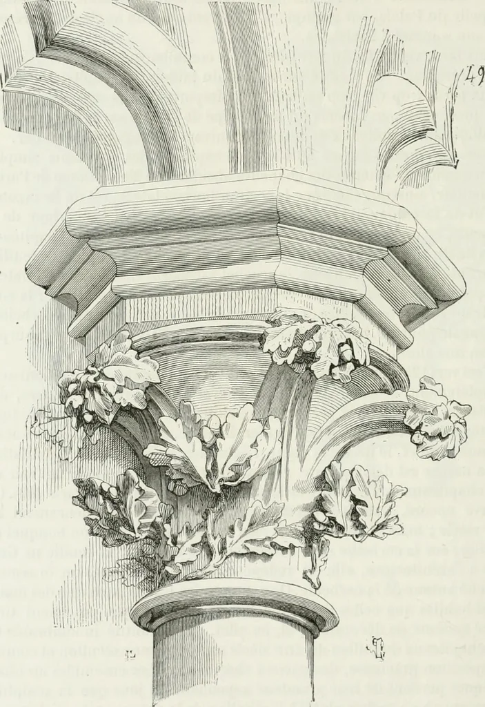 An illustration from Dictionnaire raisonné de l'architecture française du XIe au XVIe siècle, 1875, leaf 545