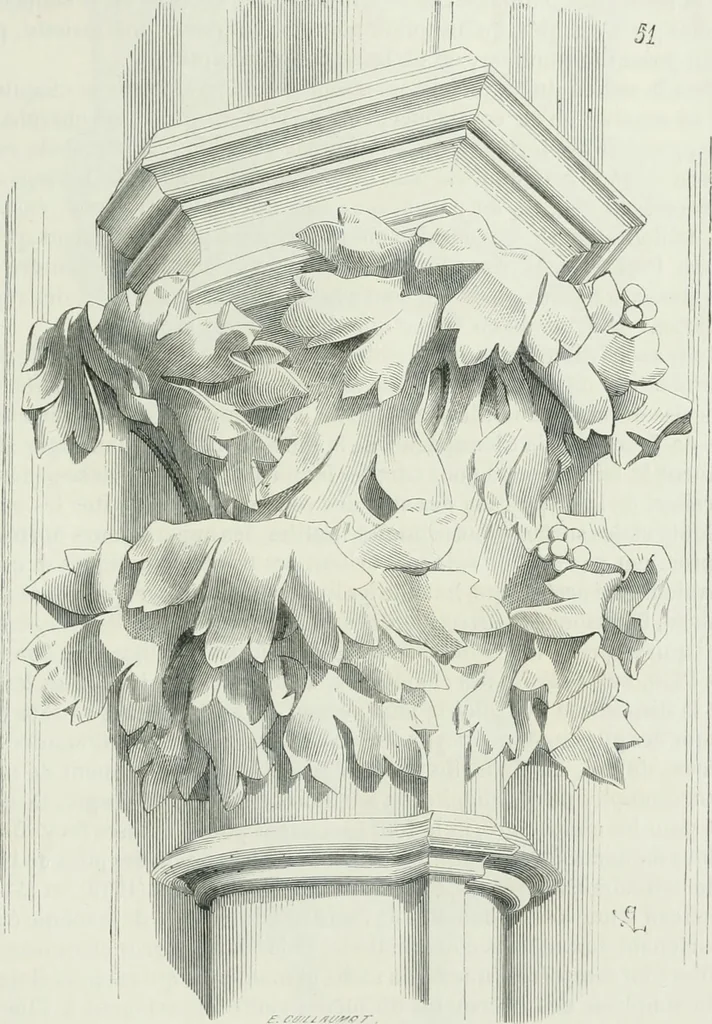 An illustration from Dictionnaire raisonné de l'architecture française du XIe au XVIe siècle, 1875, leaf 548