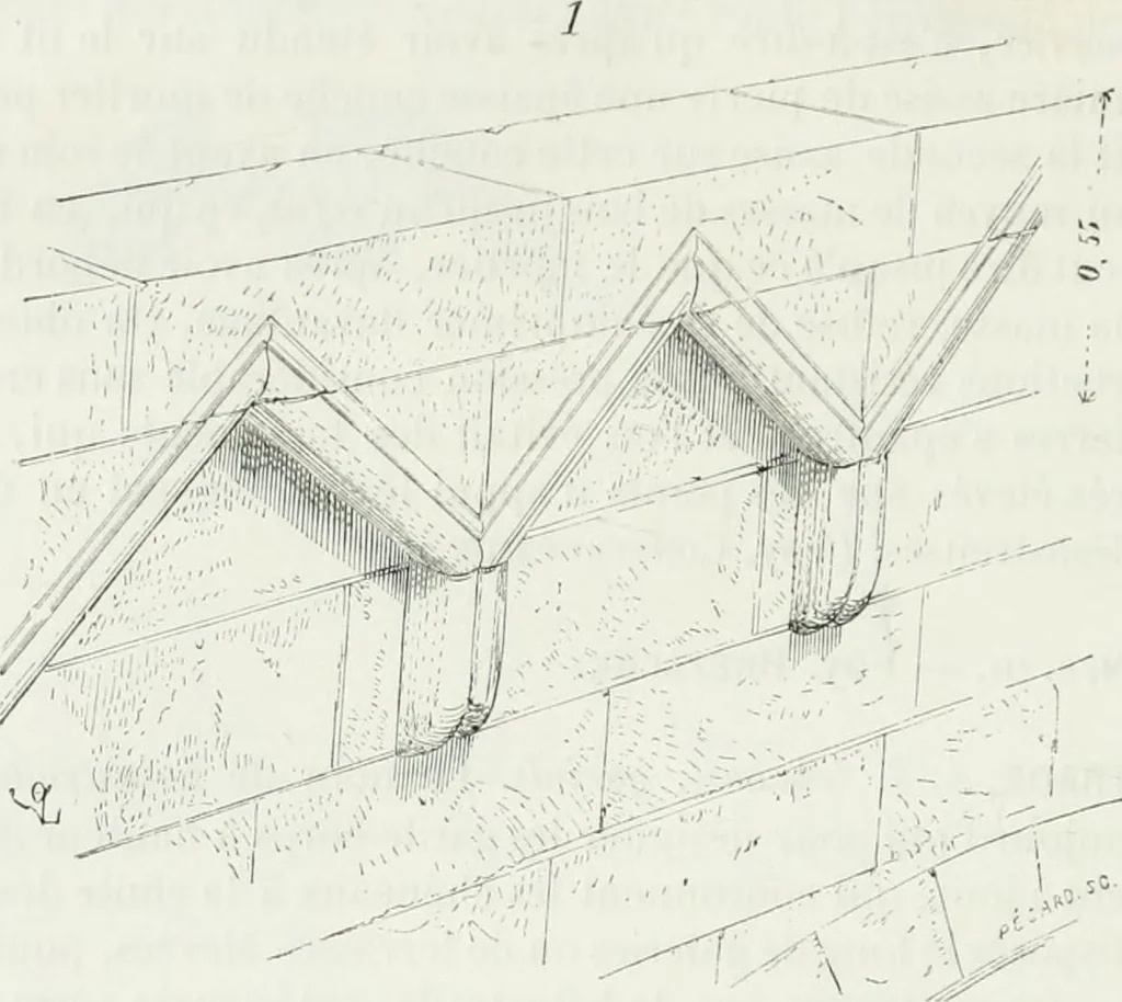 An illustration from Dictionnaire raisonné de l'architecture française du XIe au XVIe siècle, 1875, leaf 77