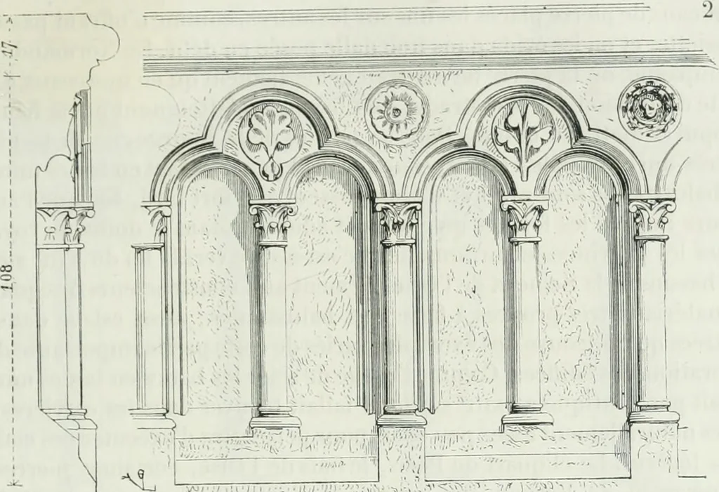 An illustration from Dictionnaire raisonné de l'architecture française du XIe au XVIe siècle, 1875, leaf 78