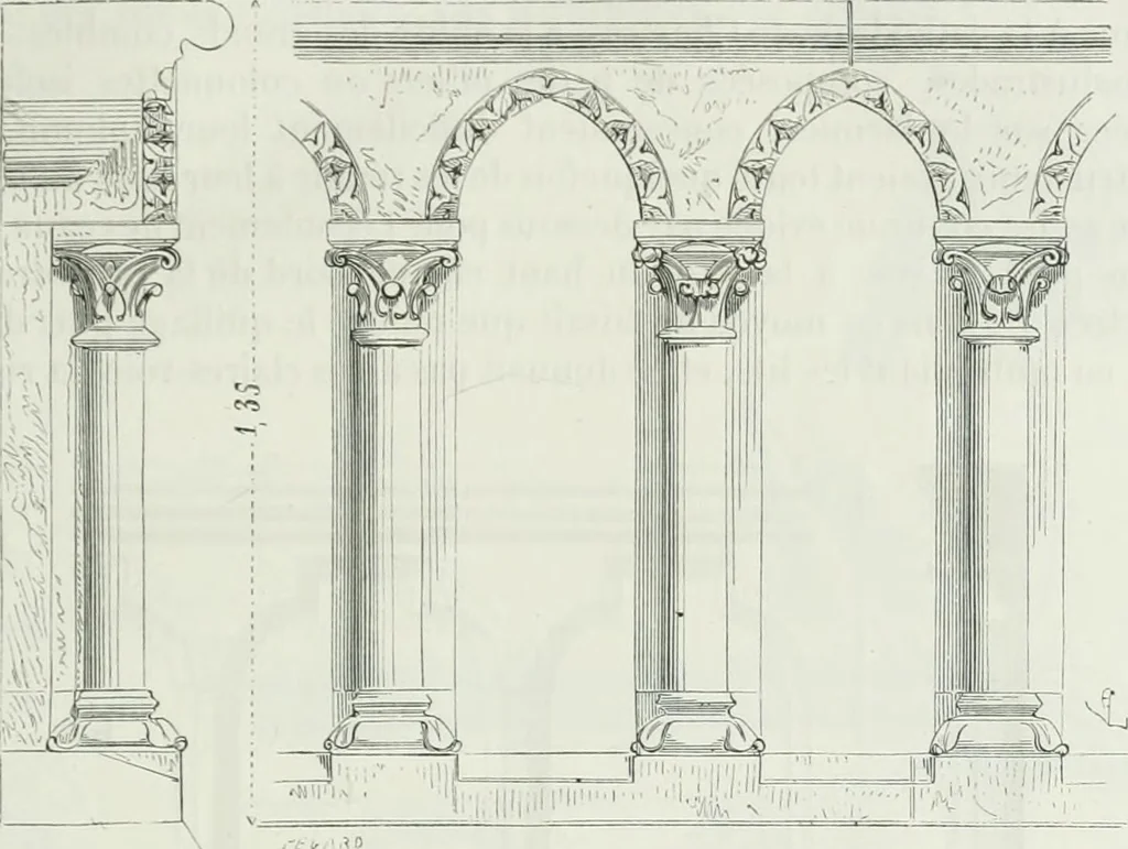 An illustration from Dictionnaire raisonné de l'architecture française du XIe au XVIe siècle, 1875, leaf 80