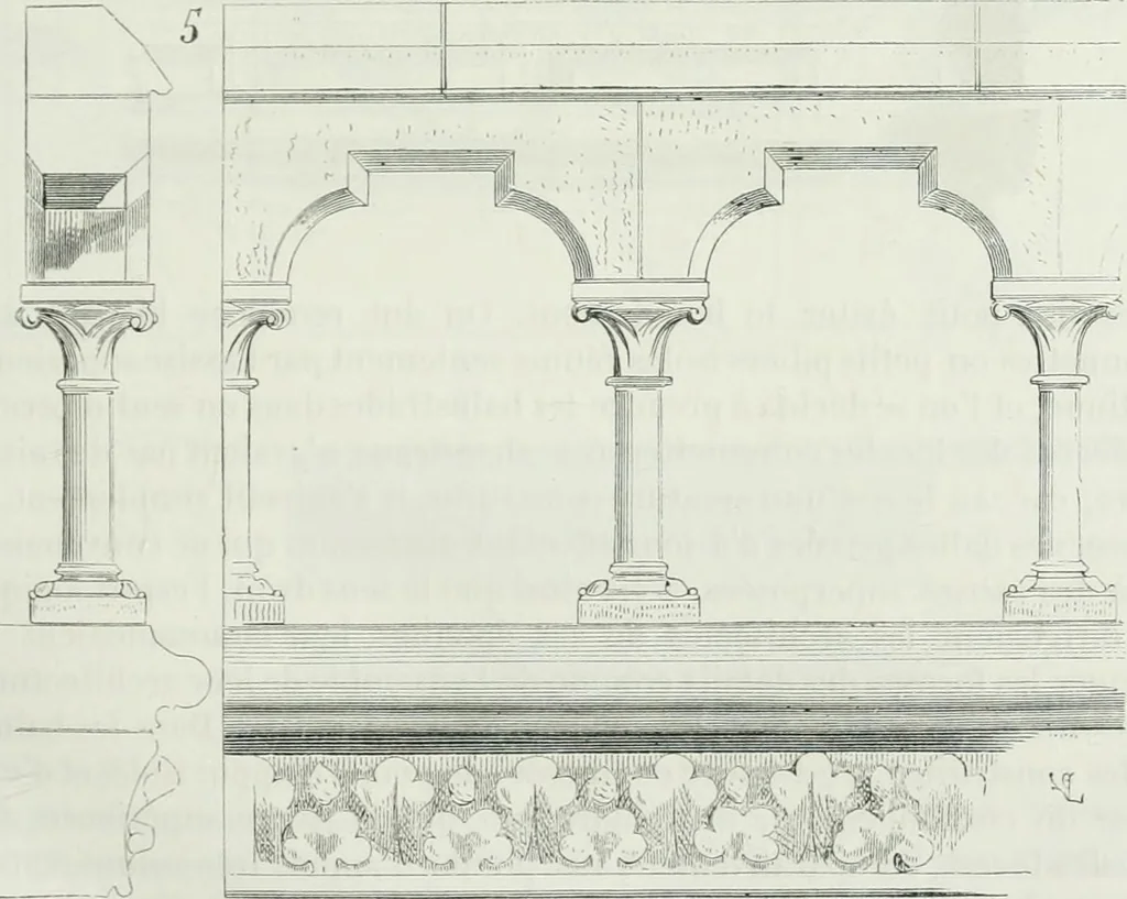 An illustration from Dictionnaire raisonné de l'architecture française du XIe au XVIe siècle, 1875, leaf 80