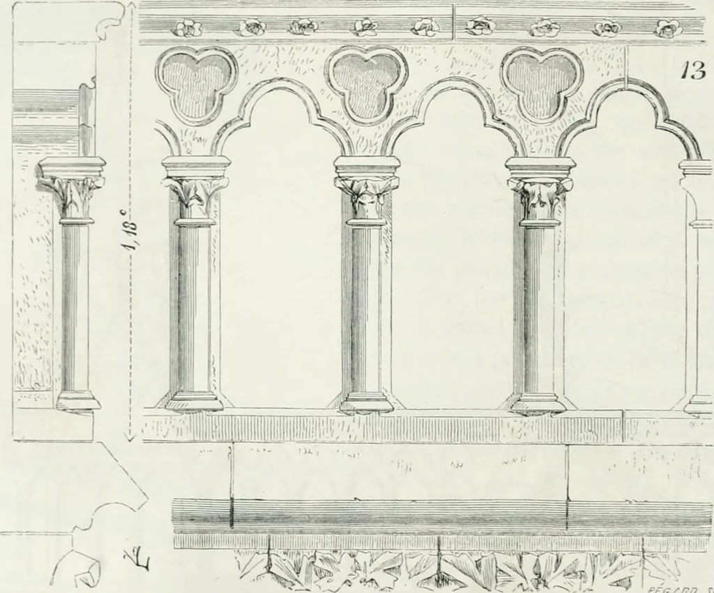 An illustration from Dictionnaire raisonné de l'architecture française du XIe au XVIe siècle, 1875, leaf 89