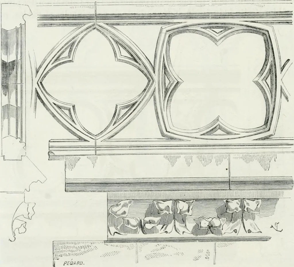 An illustration from Dictionnaire raisonné de l'architecture française du XIe au XVIe siècle, 1875, leaf 91