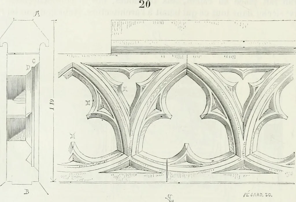 An illustration from Dictionnaire raisonné de l'architecture française du XIe au XVIe siècle, 1875, leaf 99