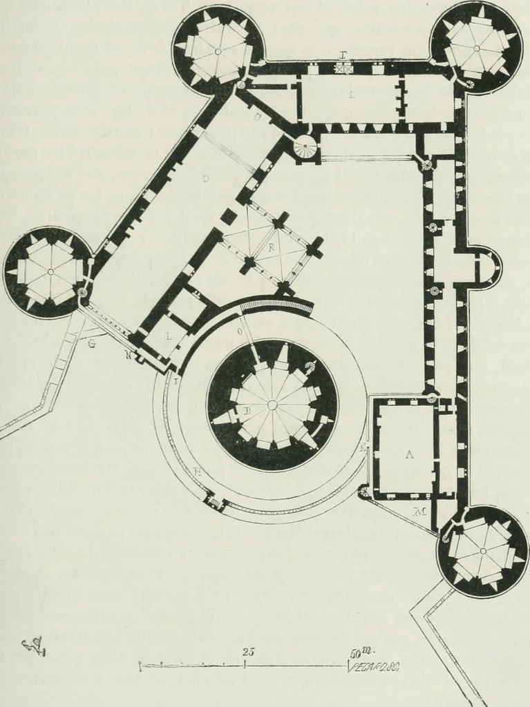 An illustration from Dictionnaire raisonné de l'architecture française du XIe au XVIe siècle, 1875, leaf 122