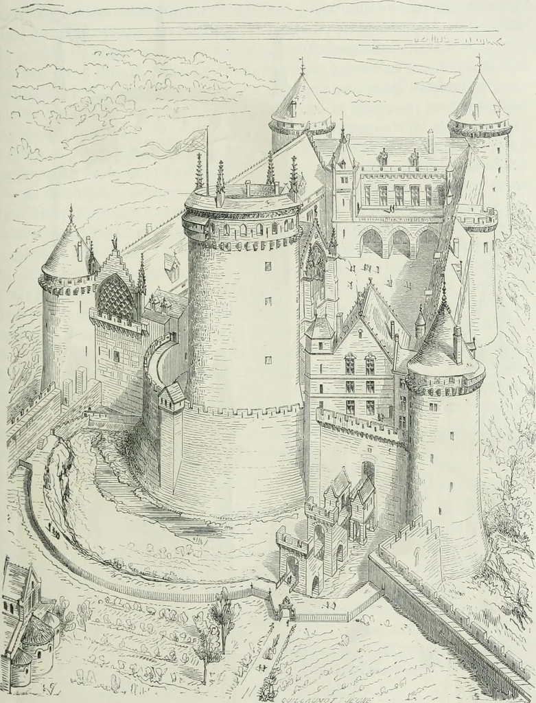An illustration from Dictionnaire raisonné de l'architecture française du XIe au XVIe siècle, 1875, leaf 124