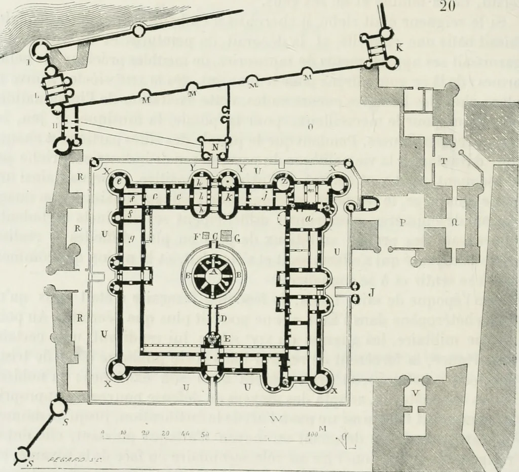 An illustration from Dictionnaire raisonné de l'architecture française du XIe au XVIe siècle, 1875, leaf 143