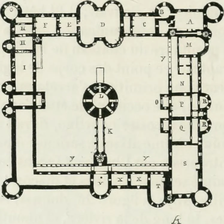 An illustration from Dictionnaire raisonné de l'architecture française du XIe au XVIe siècle, 1875, leaf 145