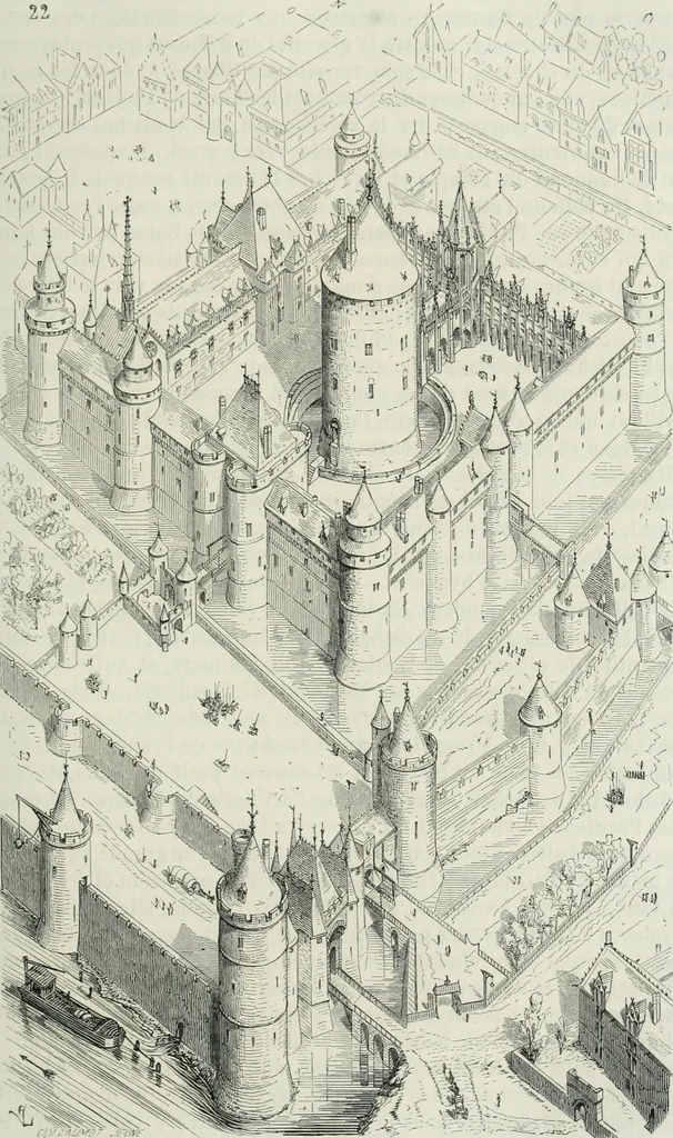 An illustration from Dictionnaire raisonné de l'architecture française du XIe au XVIe siècle, 1875, leaf 146
