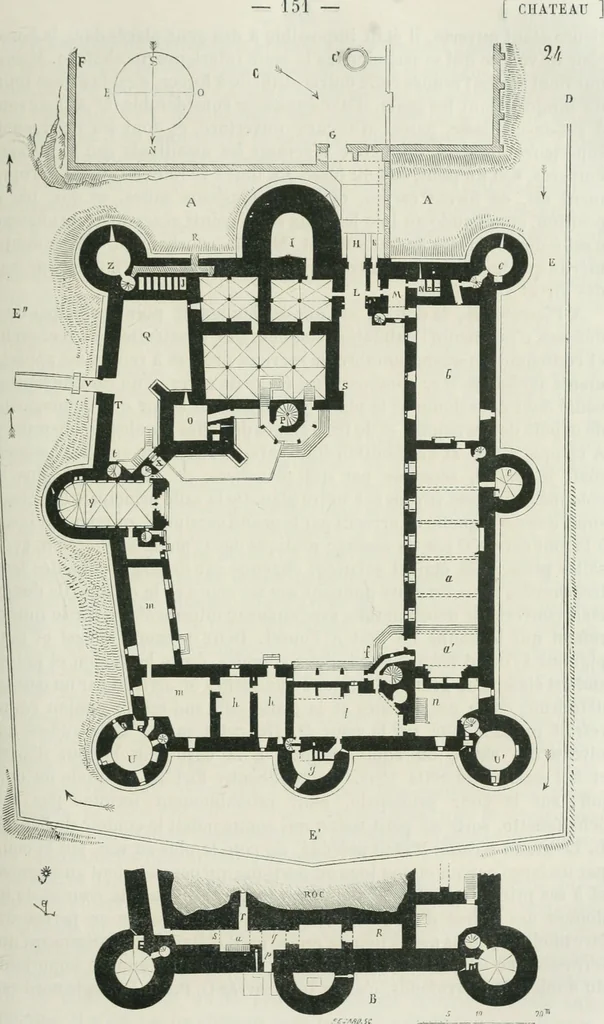 An illustration from Dictionnaire raisonné de l'architecture française du XIe au XVIe siècle, 1875, leaf 160