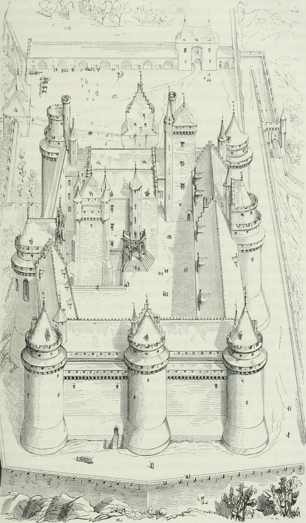 An illustration from Dictionnaire raisonné de l'architecture française du XIe au XVIe siècle, 1875, leaf 166