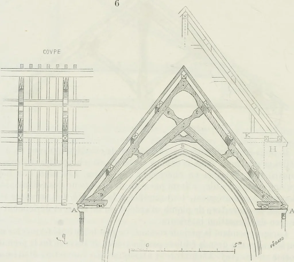 An illustration from Dictionnaire raisonné de l'architecture française du XIe au XVIe siècle, 1875, leaf 17