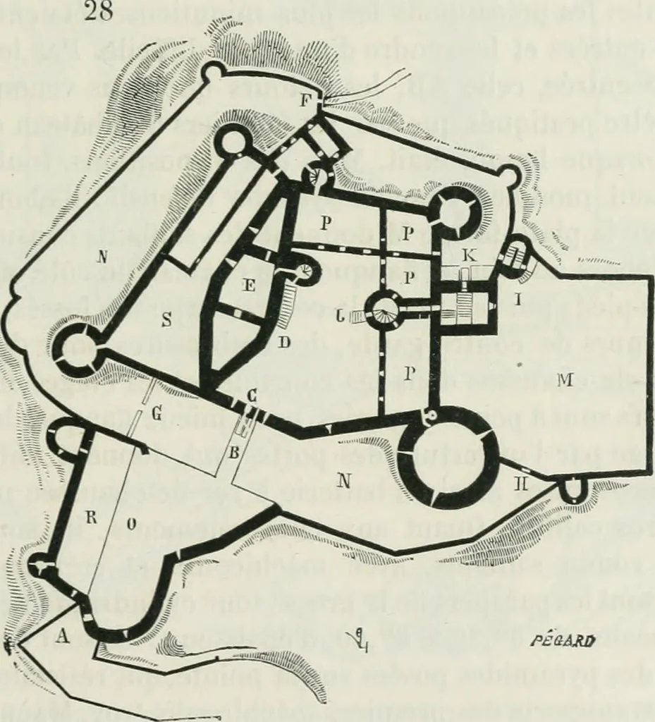An illustration from Dictionnaire raisonné de l'architecture française du XIe au XVIe siècle, 1875, leaf 174