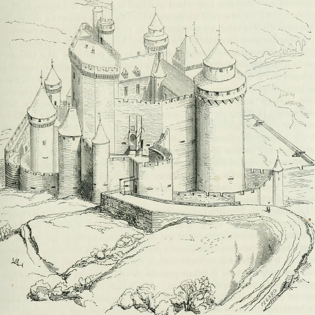 An illustration from Dictionnaire raisonné de l'architecture française du XIe au XVIe siècle, 1875, leaf 176