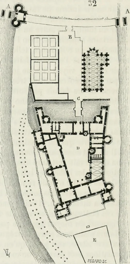 An illustration from Dictionnaire raisonné de l'architecture française du XIe au XVIe siècle, 1875, leaf 185