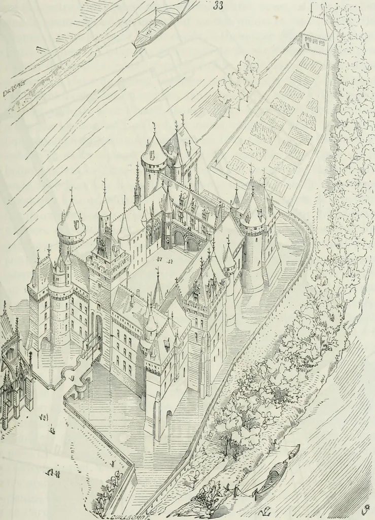 An illustration from Dictionnaire raisonné de l'architecture française du XIe au XVIe siècle, 1875, leaf 186