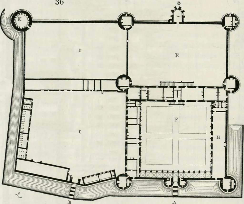 An illustration from Dictionnaire raisonné de l'architecture française du XIe au XVIe siècle, 1875, leaf 191