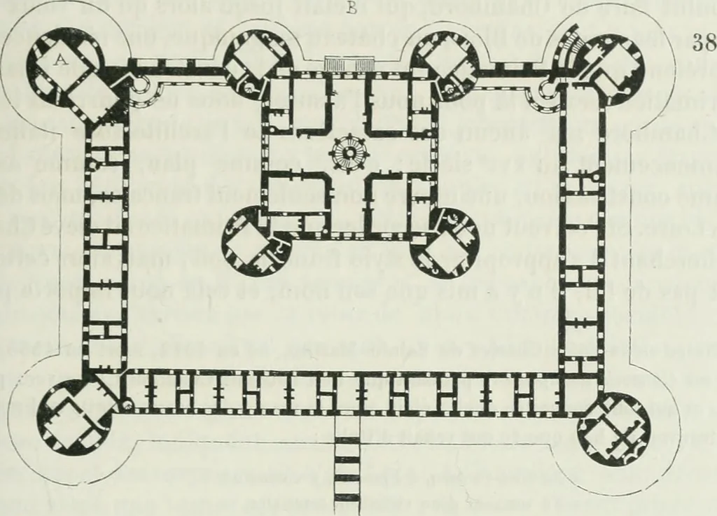 An illustration from Dictionnaire raisonné de l'architecture française du XIe au XVIe siècle, 1875, leaf 194