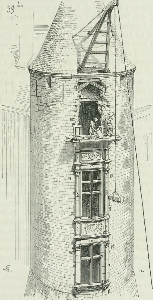 An illustration from Dictionnaire raisonné de l'architecture française du XIe au XVIe siècle, 1875, leaf 198