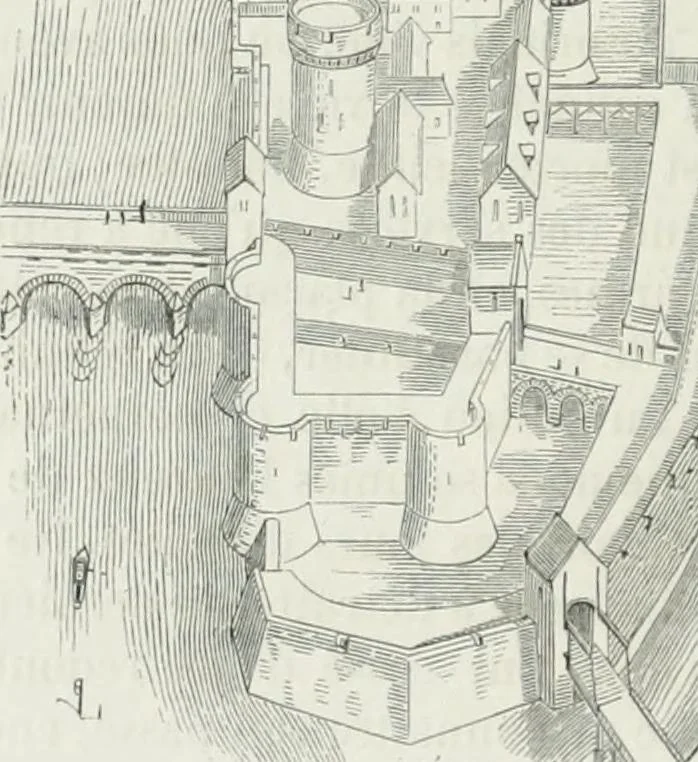 An illustration from Dictionnaire raisonné de l'architecture française du XIe au XVIe siècle, 1875, leaf 201