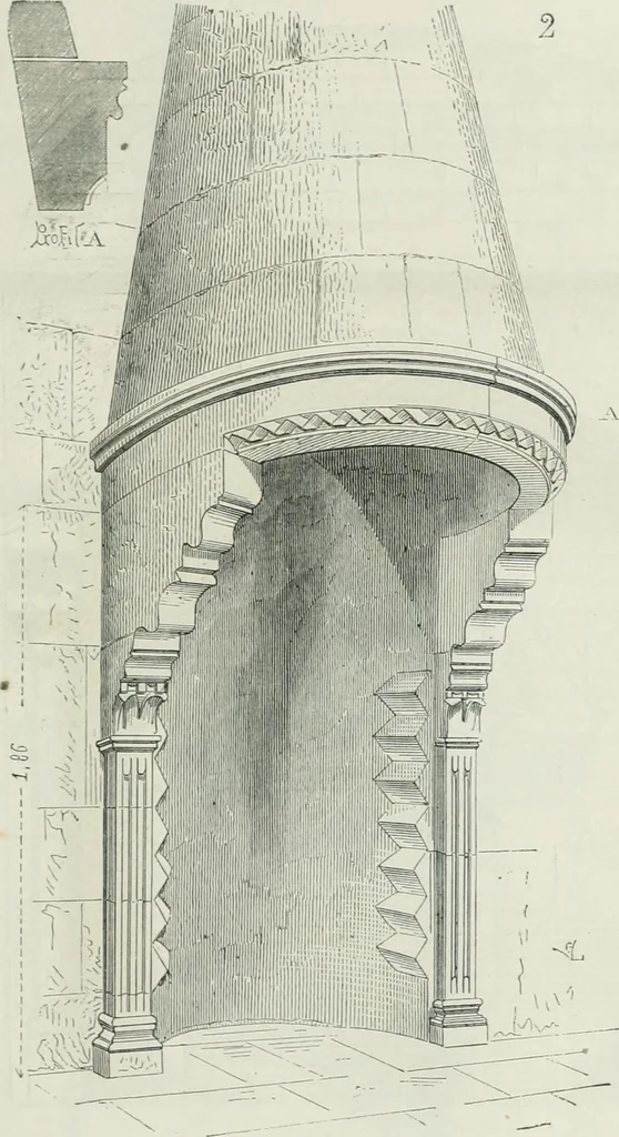 An illustration from Dictionnaire raisonné de l'architecture française du XIe au XVIe siècle, 1875, leaf 204