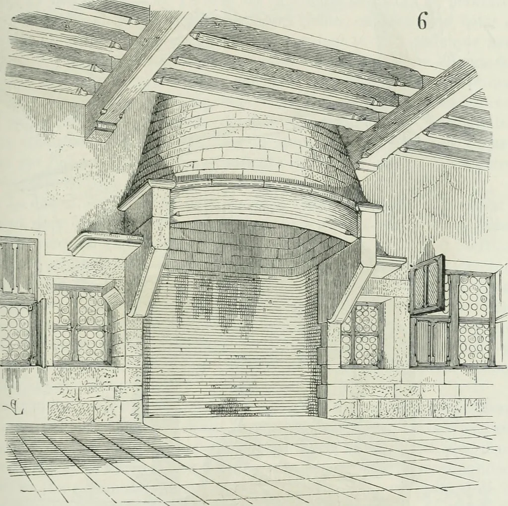 An illustration from Dictionnaire raisonné de l'architecture française du XIe au XVIe siècle, 1875, leaf 208