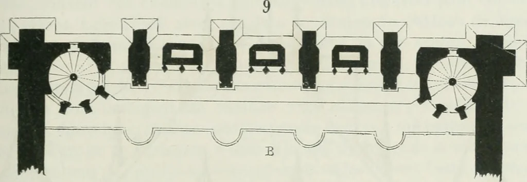 An illustration from Dictionnaire raisonné de l'architecture française du XIe au XVIe siècle, 1875, leaf 212