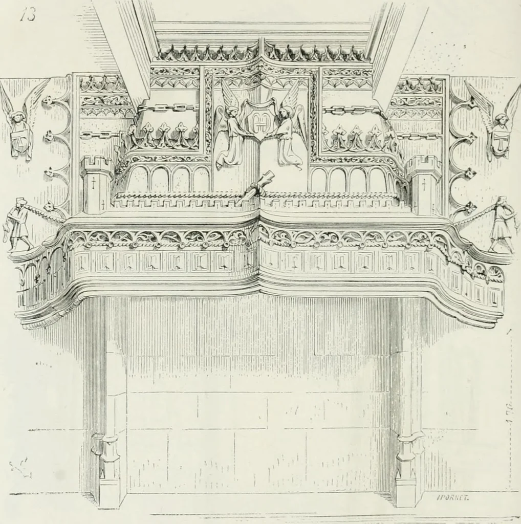 An illustration from Dictionnaire raisonné de l'architecture française du XIe au XVIe siècle, 1875, leaf 217