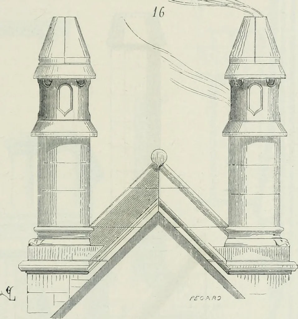 An illustration from Dictionnaire raisonné de l'architecture française du XIe au XVIe siècle, 1875, leaf 220
