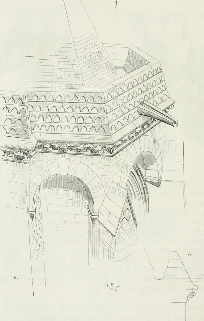 An illustration from Dictionnaire raisonné de l'architecture française du XIe au XVIe siècle, 1875, leaf 227