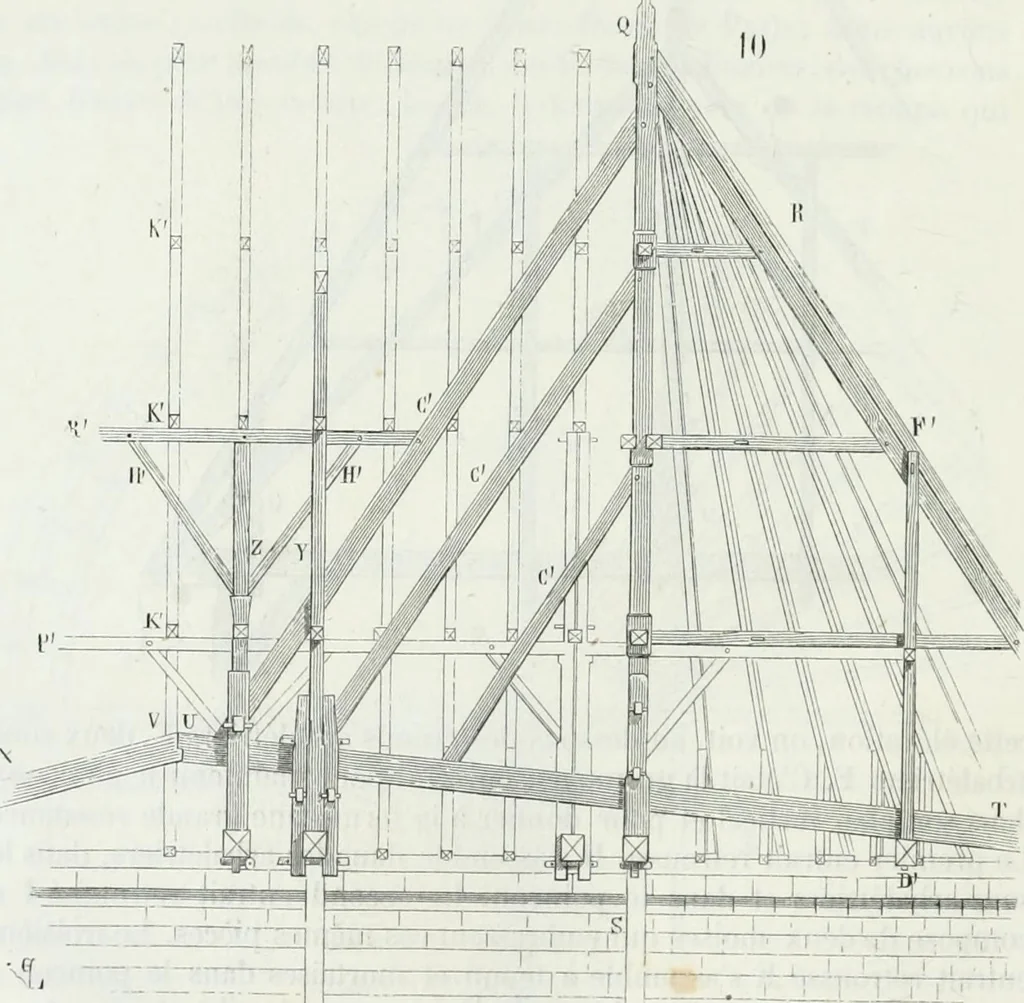 An illustration from Dictionnaire raisonné de l'architecture française du XIe au XVIe siècle, 1875, leaf 23