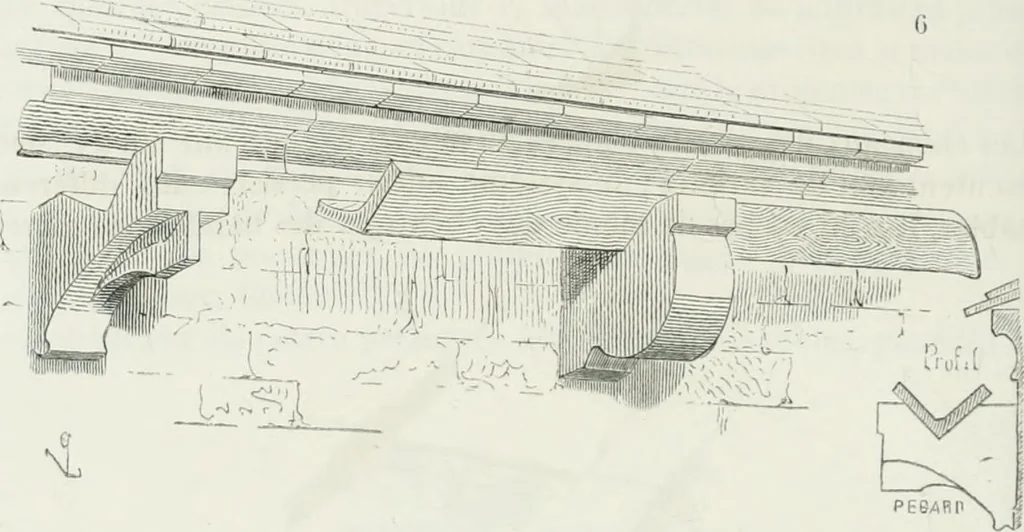 An illustration from Dictionnaire raisonné de l'architecture française du XIe au XVIe siècle, 1875, leaf 233