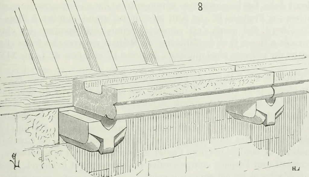 An illustration from Dictionnaire raisonné de l'architecture française du XIe au XVIe siècle, 1875, leaf 234