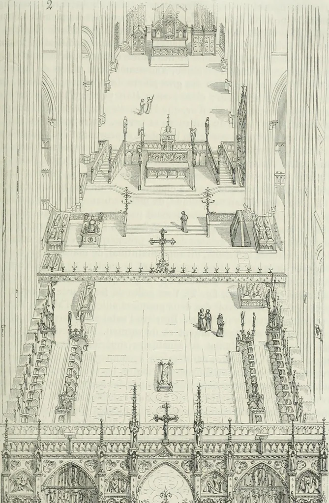 An illustration from Dictionnaire raisonné de l'architecture française du XIe au XVIe siècle, 1875, leaf 242