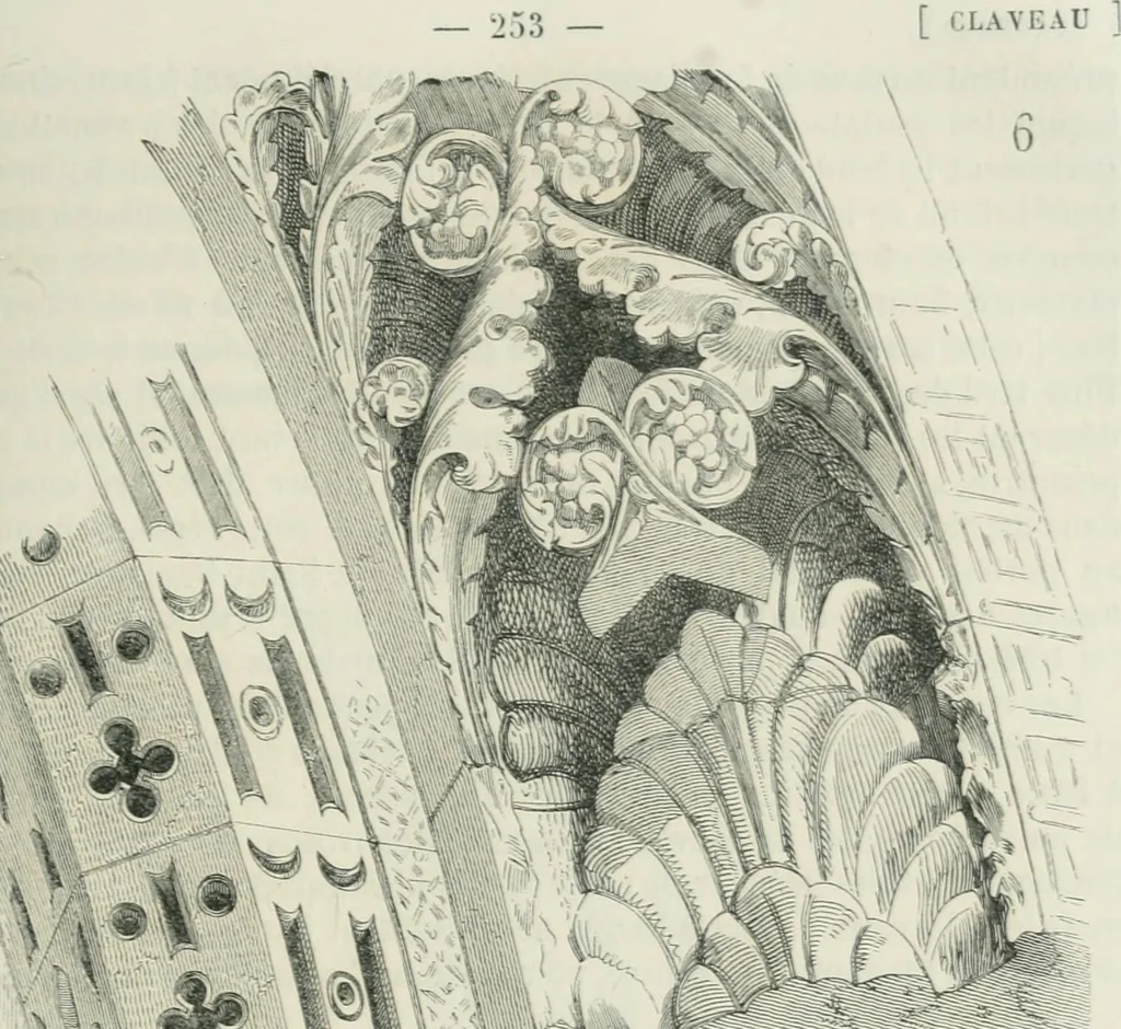 An illustration from Dictionnaire raisonné de l'architecture française du XIe au XVIe siècle, 1875, leaf 262