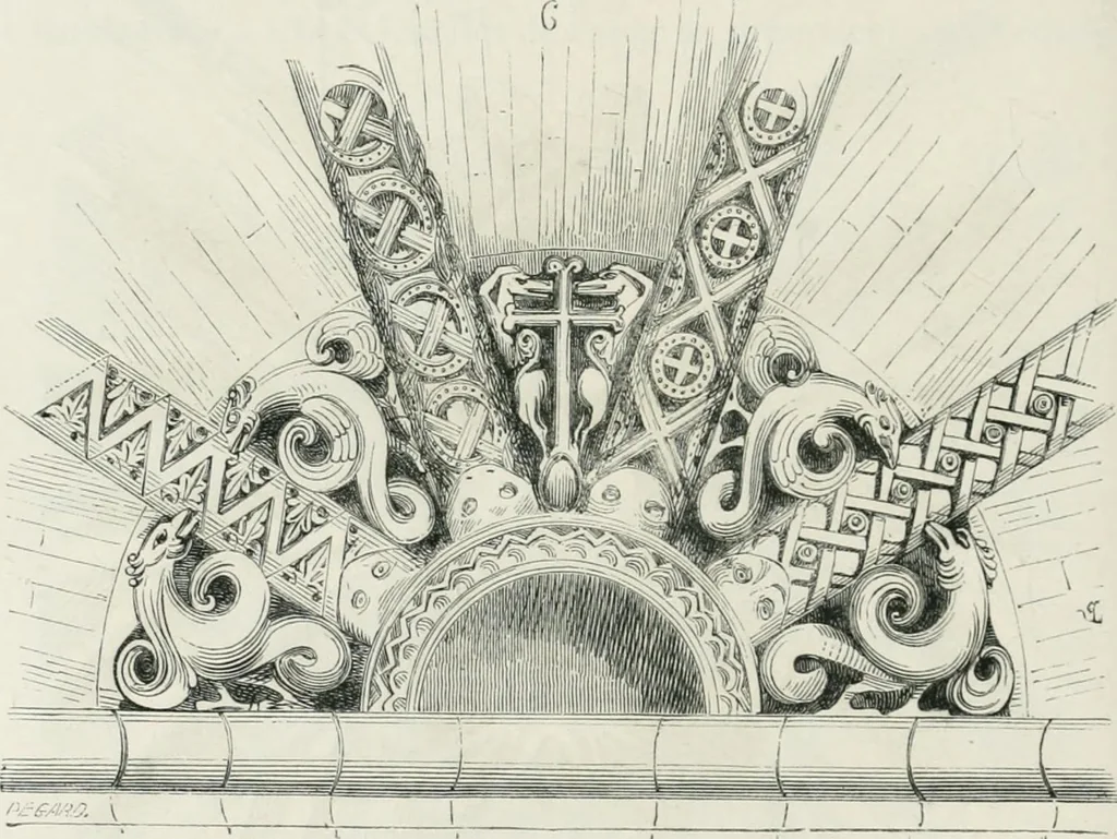 An illustration from Dictionnaire raisonné de l'architecture française du XIe au XVIe siècle, 1875, leaf 271